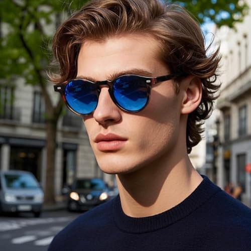 Perfectmiaoxuan Polarized Sunglasses Womens Mens Round Classic Vintage Style Summer Travel For Driving Fishing Sun Glasses view 2