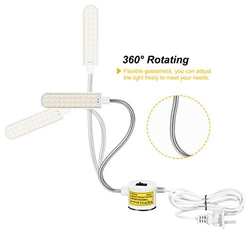 Amazing power Sewing Machine Light LED Flexible Gooseneck Work Lamp with Magnetic Mount Base for Workbench Lathe Drill Press view 3