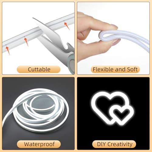 ZSLAIFU LED Vanity Lights for Mirror, Hollywood Style Makeup Lighting, 13.2FT White Strip Lights for Mirror, Dimmable Makeup Vanity Light Strip for Bathroom, Dressing Table and DIY Lighting view 6