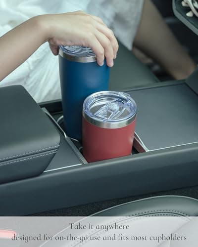 UIRZOTN Travel Coffee Tumbler 20oz, Leakproof Travel Coffee Mug with Dual Lids and Straw, Stainless Steel Double Wall Vacuum Insulated Tumbler for Hot/Iced Drinks (Sage Green, Textured Matte) view 5