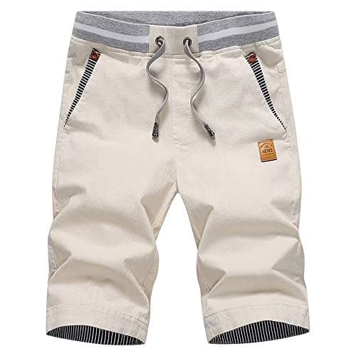 Tansozer Men's Shorts Casual Classic Fit Drawstring Summer Beach Shorts with Elastic Waist and Pockets — image 1