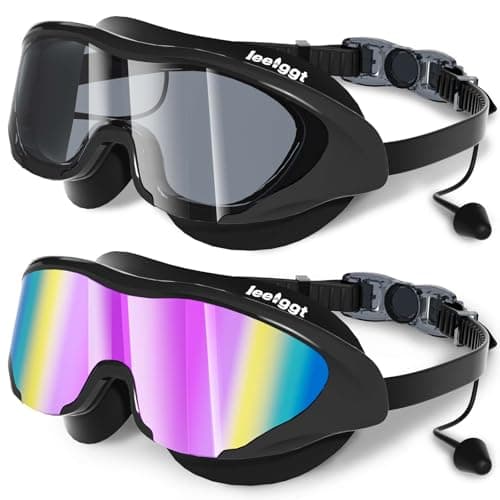LEEIGGT Swim Goggles for Kids 8-14, Youth Beginner Swimming Goggles Anti Fog UV Protection, Leakproof Wide View — image 1