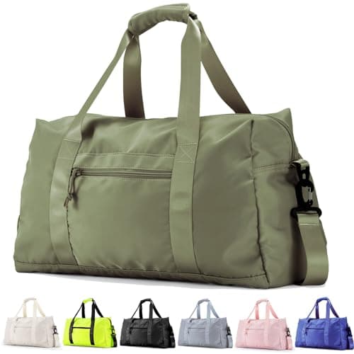 Travel Duffle Bag,Sport Gym Bag for Men And Women with Wet Pocket,Weekender Bag Carry On Tote Bags for Airplane Army Green — image 1