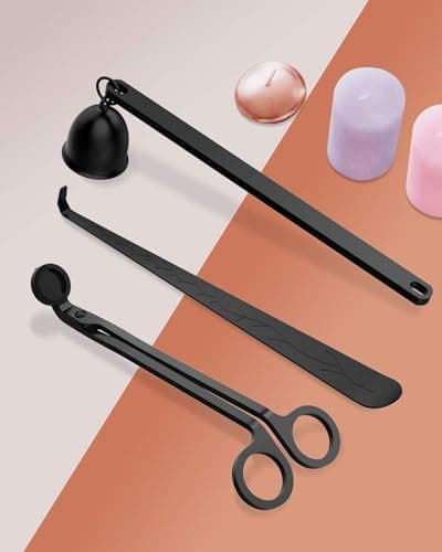 RONXS 3 in 1 Candle Accessory Set, Candle Wick Trimmer Cutter, Candle Snuffer Extinguisher, Wick Dipper with Gift Package for Candle Lover (Black) view 4