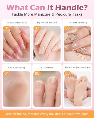 COYZU Electric Nail File, Fast Acrylic & Gel Removal for Beginners, Save Your Money view 6