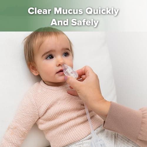 haakaa Silicone Nasal Aspirator for Baby – Baby Nose Sucker, Swan Neck Nasal Aspirator with Anti-Backflow Valve, BPA-Free Nose Cleaner, 12m+ view 2