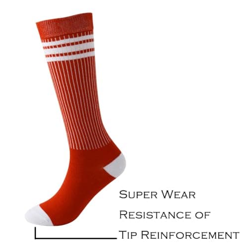NEVSNEV Knee High Tube Socks Comfortable and Breathable with Triple Stripes for Boys view 3