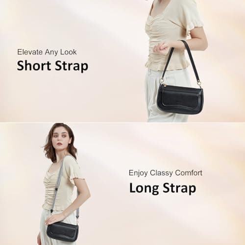 Peacocktion Small Shoulder Bag for Women Trendy Vegan Leather Crossbody Purses Handbags view 2