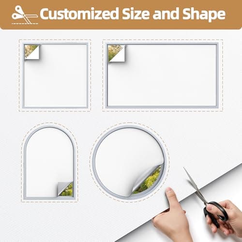 Magnetic Blackout Window Cover 100" x 58" Portable Blackout Curtains for Bedroom, Temporary Black Out Shades Window Privacy Film No Drill Black Out Blinds for Media Room Travel Skylight - White view 4