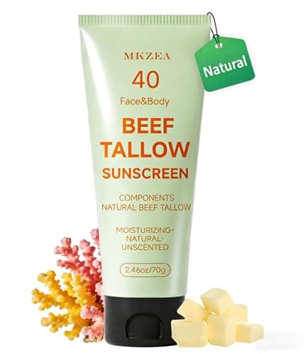 Beef Tallow Reef Safe Sunscreen SPF 40 for Face, Travel Size Natural Organic Non-Greasy Lightweight Formula For Women & Men, Summer Outdoor Sports Beach Home Office Daily Use, 2.46 OZ — image 1