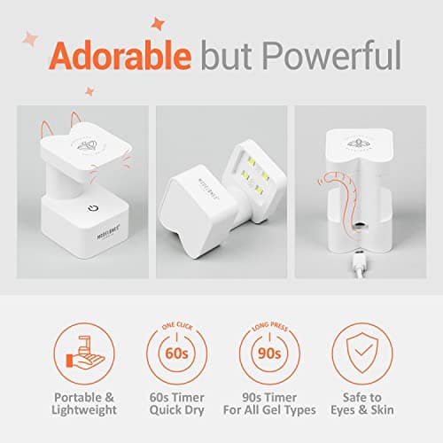 modelones Mini UV Light for Gel Nails, UV Nail Lamp, Nail Light with 2 Timers for Fast Curing Gel Polish Nails Extension, Portable LED USB Flash Cure Lamp for Travel view 2