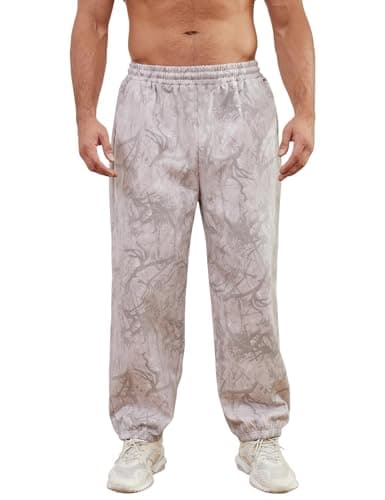 MSBESYOR Men’s Camo Baggy Sweatpants Graphic Print Workout Streetwear Joggers Pants for Men Fleece Sweats with Pockets — image 1