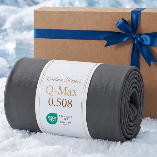 Bedsure Lightweight Cold Blanket for Summer, Bed Cooling Blanket Throw Size for Hot Sleepers, Ice Cool Essentials for Hot Nights, Breathable Thin Bedding for Teens, Adults, Dark Grey, 50" x 60" view 1