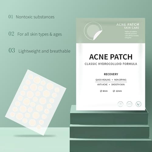 Safirst Zit Patch Hydrocolloid Pimple Patches Acne Patches 2 Sizes Invisible Spot Blemish Stickers Easy Removal Treatment for Breakouts Absorbs Zits Hiding Face Emergency Treatments view 6