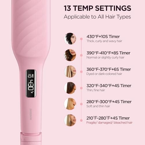 BABONIR Hair Crimper with 3 Barrels, Curling Iron for Beach Waves view 6