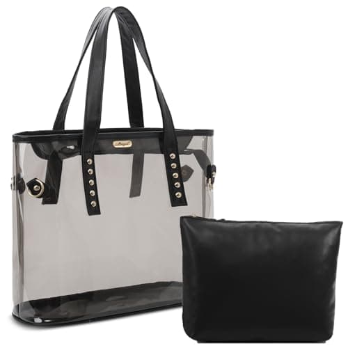 Abuyall Clear Tote Bags Transparent Purse Handbag for Women Shoulder bag Waterproof large Beach Bag — image 1