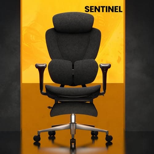 FLEXISPOT Sentinel Ergonomic Gaming Chair with Dual-Wing Adaptive Lumbar, 3D Armrests, 3-Position Recline up to 120°, Height-Adjustable Backrest, Premium Mesh Computer Desk Chair for Home & Office view 3