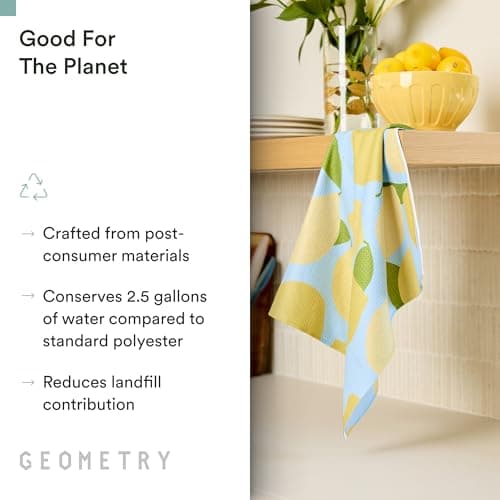 GEOMETRY Spring Kitchen Towels - Quick Dry Microfiber Cloth Spring & Summer Dish Towels for Kitchen Drying - Premium Quick Dry Towel - Sandy Boho, 18" x 30" - 2-Pack view 5