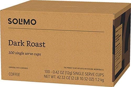Amazon Brand - Solimo Dark Roast Coffee Pods, Compatible with Keurig 2.0 K-Cup Brewers 100 Count(Pack of 1) view 4