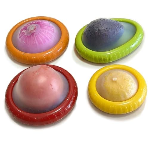 Iosjeude Set of 4 Reusable Storage Containers Avocado Saver Onion Keeper Tomato Holder Fruit Saver Fruit Organizer Soft Shell Food Container for Fridge Keep Fresh view 7