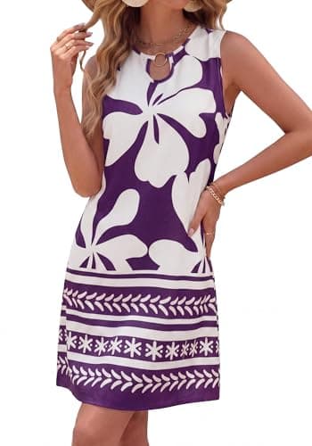 BTFBM Casual Summer Dresses for Women 2026 Spring Sleeveless Boho Floral Tank Mini Sun Dress Beach Vacation Sundresses view 6