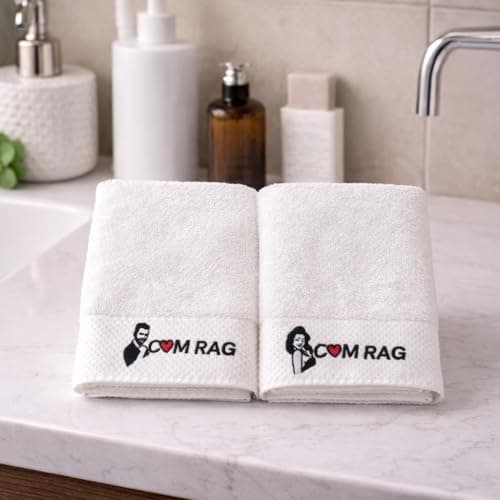 Carastora This 2-Pack Towel Set Makes a Thoughtful Gift for Couples and Special Occasions Like Anniversaries or Valentine’s Day. Soft, Durable, and Breathable, They’re Perfect for Daily Bathroom use. view 3