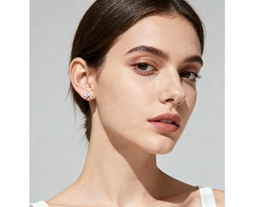 Bow Earrings for Women,14k Gold Plated and Hypoallergenic and Lightweight,Mothers Day Gifts for Mom Daughter view 5