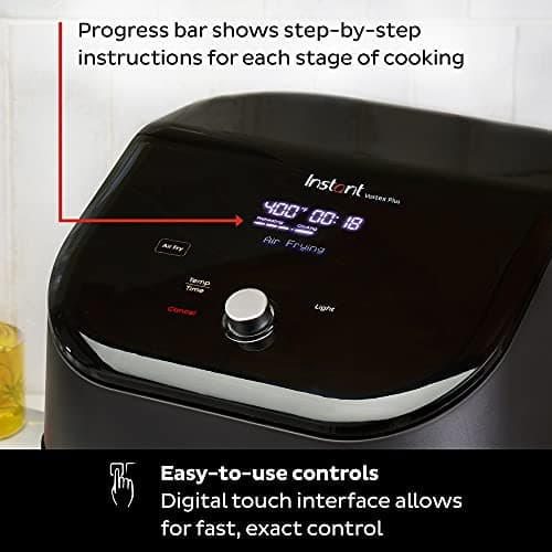 Instant Pot Vortex Plus 6QT ClearCook Air Fryer, Clear Windows, Custom Program Options, 6-in-1 Functions, Crisps, Broils, Roasts, Dehydrates, Bakes, Reheats, from the Makers of Instant Pot, Black view 6