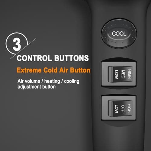 Blow Dryer - JINRI 1875W Diffuser Hair Dryer for Salon & Personal Use – Powerful, Fast Drying with Diffuser, Comb & Nozzle for Women & Men, with ALCI Safety Plug, Black view 6