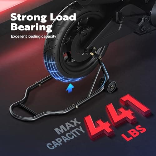 SPECSTAR Motorcycle Stand, 441 Lbs Capacity Rear Wheel Lift with U+L Adjustable Swingarm Spool, Heavy Duty Paddock Stand fit for BMW Suzuki Yamaha Honda Kawasaki, Black view 6