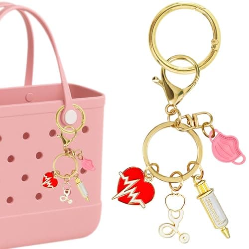 ownmysty Nurses Gifts for Women, Keychain Nurse Charms Essentials Accessories for Tote Bag/Purse Nurses Week Graduation Gifts — image 1