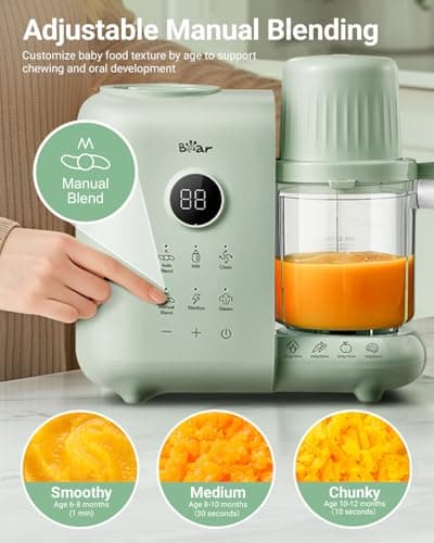 Bear Baby Food Maker Steamer&Blender with Dual-Layer Steam Baskets view 5