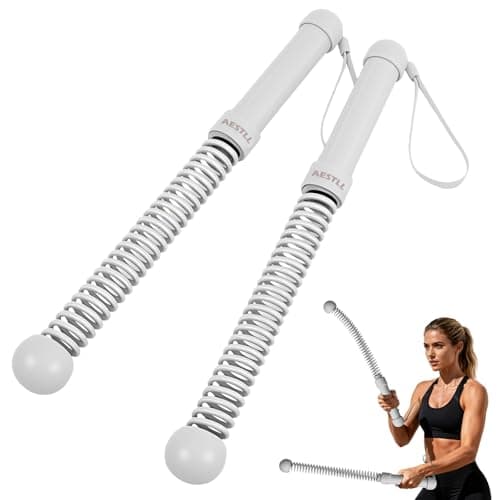 Ropeless Battle Ropes Weighted, 2 Pack Portable Cordless Battle Ropes for HIIT & Cardio Full-Body Workout Tool with Non-Slip Spiral Handles, Travel-Friendly Home Gym Equipment for Women & Men view 1