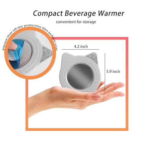 Coffee Mug Warmer Keep Beverages Warm, 131℉ Constant Temperature Tea Warmer Mug Warmer for Desk Coffee Warmer Plate Coffee Warmer for Desk Auto Shut Off, Cup Warmers for Hot Drinks view 2