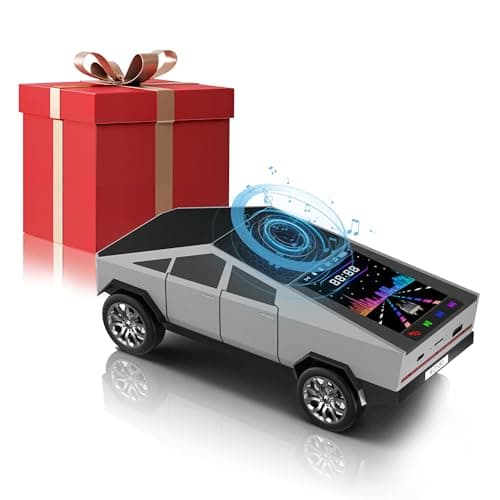 AONOX Cybertruck Bluetooth Speaker for Car, Mini Wireless Speaker with LED Lights, FM Radio, USB/TF Card, TWS Stereo, Desk Gaming Outdoor Use, Gift for Car Lovers — image 1