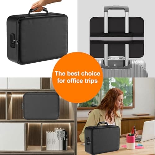 Polaring Fireproof Document Box, Multi-Layer Heat Insulated Fire and waterproof office bag with lock，Portable family outdoor travel bags are suitable for storing important documents and valuable. view 7