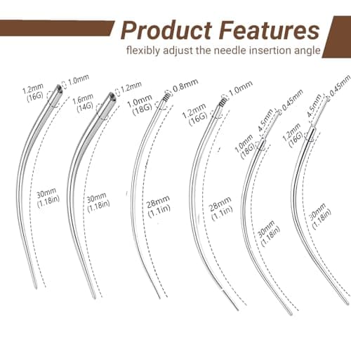 Piercing Ball Grabber Tool for Changing Jewelry,14G 16G 18G 20G Stainless Steel Piercing Tapers with Threaded & Threadless Insertion Pins for Ear/Nose/Cartilage/Dermal/Septum, Eyebrow/Tongue view 4