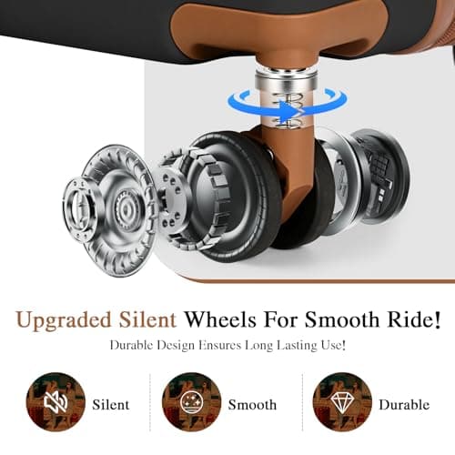 Maungti Luggage Sets, 2 Piece Suitcase set with wheels Tsa Lock 20/24 inchi Hardshell Waterproof Travel Suitcases luggage for Women/Men/Family（Black view 5