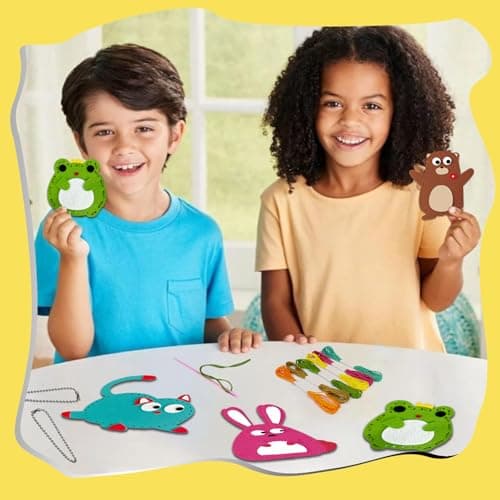 LURVUO DIY Doll Sewing Toys, Animal Sewing Kit for Kids Beginner Arts & Crafts Felt Sewing Craft Kits Educational Toys Sewing Kit for Kids Boys Girls Childrens DIY Crafting and Sewing view 6