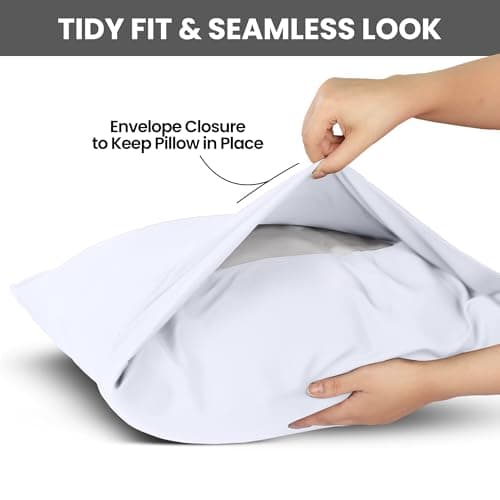 Utopia Bedding King Pillow Cases - 2 Pack - Envelope Closure - Soft Brushed Microfiber Fabric - Shrinkage and Fade Resistant Pillow Covers King Size 20 X 40 Inches (King, White) view 3