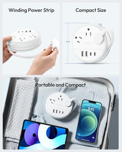 NTONPOWER Travel Power Strip, Travel Essentials, Cruise Essentials 2026 view 3