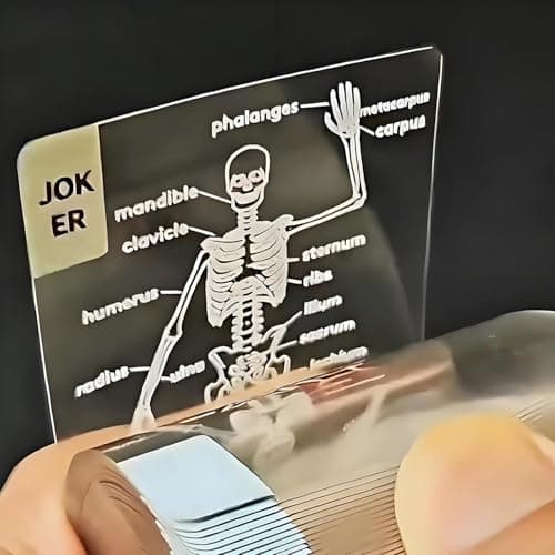 Web Launcher String Shooters Body Deck Transparent Anatomy Playing Cards, Educational 3D Skeletal Design, Interactive Learning Tool for Medical Students and Enthusiasts (1 Pcs) view 4