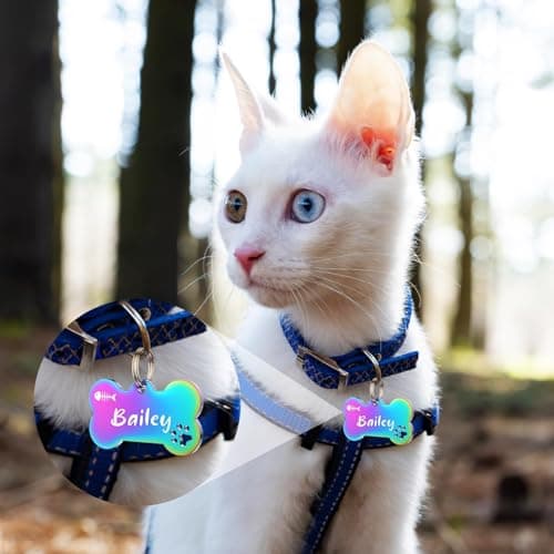 Dog Tags Personalized for Pets - YEHANTI Personalized Dog Tags with Lovely Icons, Durable Stainless Steel Pet ID Tags for Small Large Dogs Cats, Custom Dog Name Tags Engraved on Both Sides (Bone) view 5