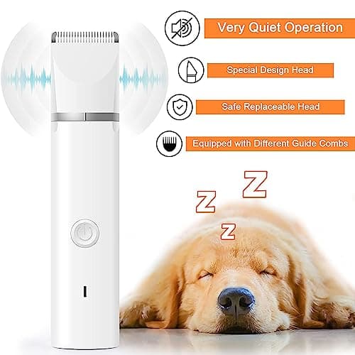 Veeconn Dog Clippers Grooming Kit Hair Clipper-Low Noise Paw Trimmer- Rechargeable - Cordless Quiet Nail Grinder Shaver for Cats and Other Pets view 2