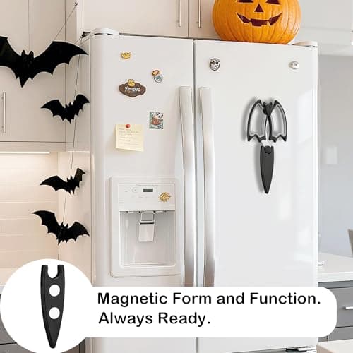 OMDAR Kitchen Scissors All Purpose 2 Pack - Halloween Goth Cute Kitchen Shears - Heavy Duty Stainless Steel Cooking Shears for Cutting Meat, Food, Poultry - Featuring a Magnetic Protective Sheath view 6