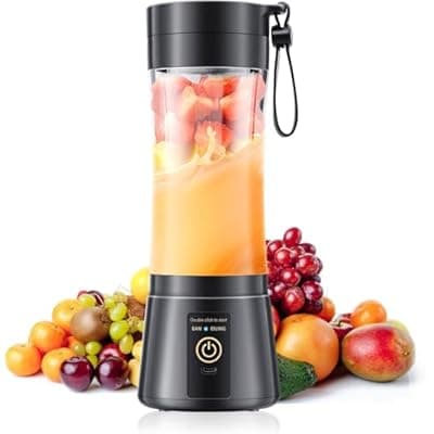 Portable Blender, Cordless Personal Smoothie Blender with USB Rechargeable & 6 Blades, Compact Mini Juicer Powerful Blending for Shakes/Fruits/Veggies/Travel/Home/Office/Gym/Camping