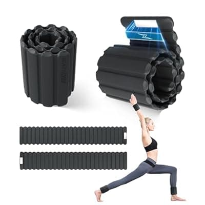 Wrist and Ankle Weights for Women & Men 2 Pack (1lb Each), Adjustable Silicone Wearable Arm & Leg Weights for Pilates, Gym, Yoga, Cardio, Strength Training