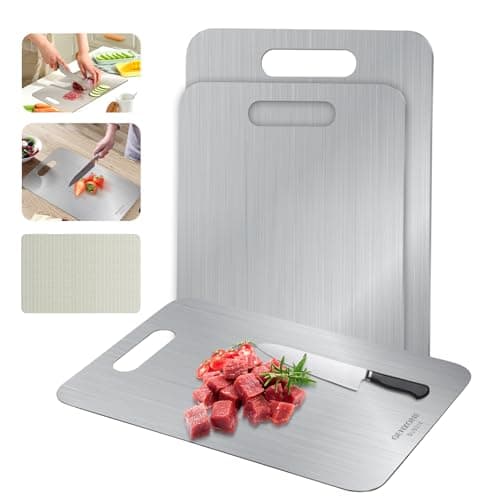 GENXONE Stainless Steel Cutting Boards for Kitchen, SUS316 Steel Large Cutting Board for Meat, Dishwasher Safe, (15.4x11in) 1pack — image 1