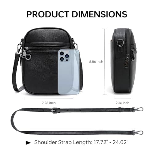 GEMIU Small Crossbody Bags for Women Trendy, Vegan Leather Cross Body Purse, Shoulder Cell Phone Purse with Built in Wallet view 4
