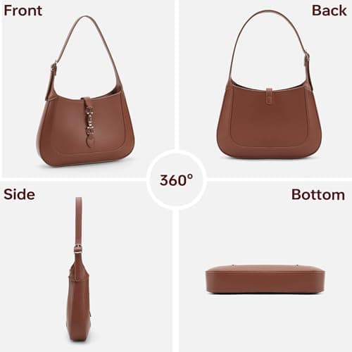Goinsound Shoulder Bag for Women Small Shoulder Purses Top Handle Handbags Adjustable Strap Crossbody Crescent Bag view 7